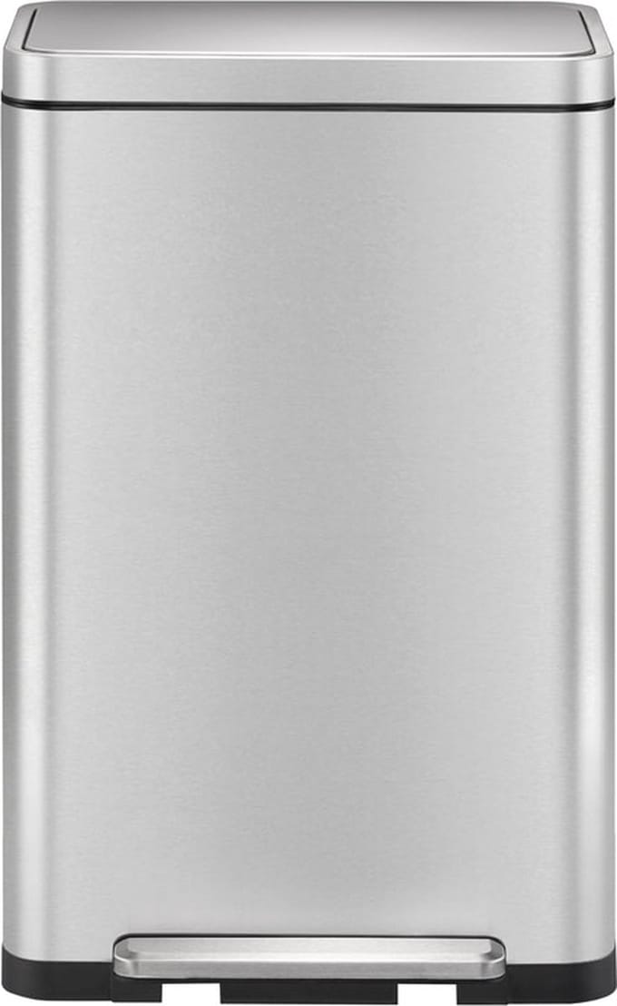 EKO - X-Cube pedaalemmer 30 liter - Stainless steel Polypropylene - mat RVS - Prullenbak