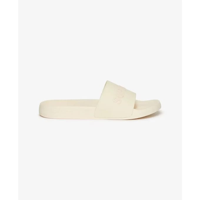 Superdry - Vegan badslippers met logo - Dames - Slippers