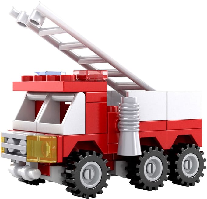 Bouwset Brandweer Ladderwagen - 63dlg.