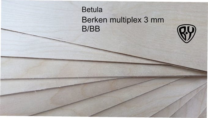 Betula Berken Multiplex 4 MM - A4 - 10 Stuks - 210 x 297 MM