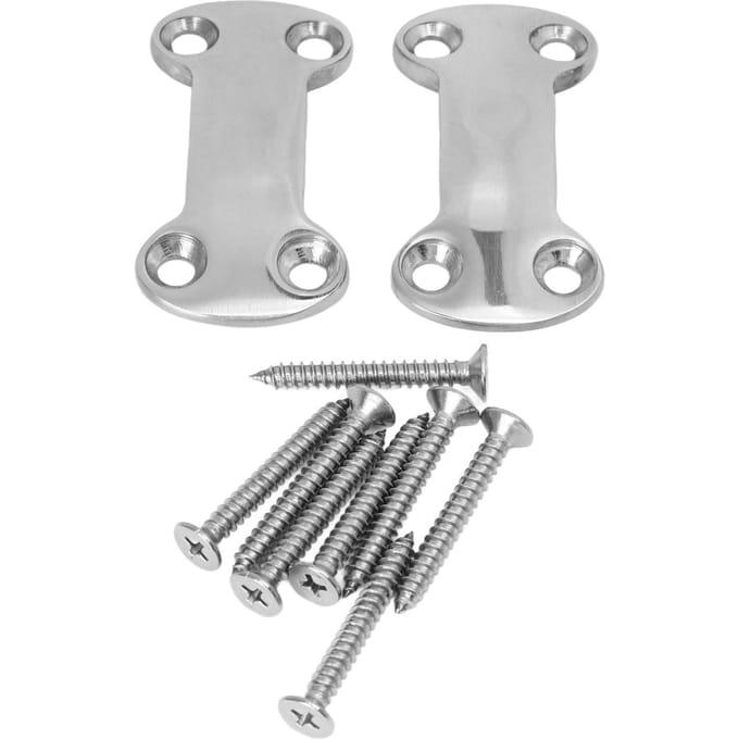 2 Stuks Roestvrijstalen Bandbevestigingsplaat Goede Fixatie Roestvrij Hardware Accessoires met 8