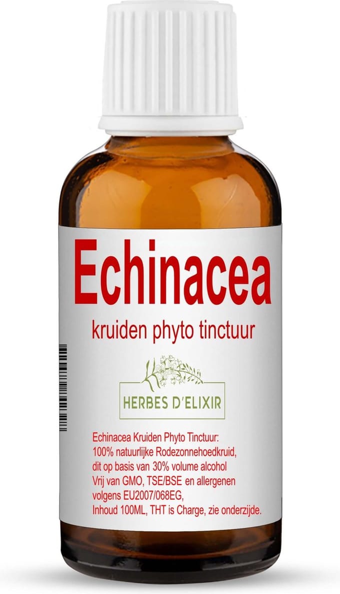 Herbes D'elixir Echinecea Tinctuur - 100 ml - 1 Fles - Natuurlijk - ondersteund de weerstand