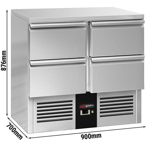 GGM Gastro Kühltisch PREMIUM - 900x700mm - 4 Schubladen