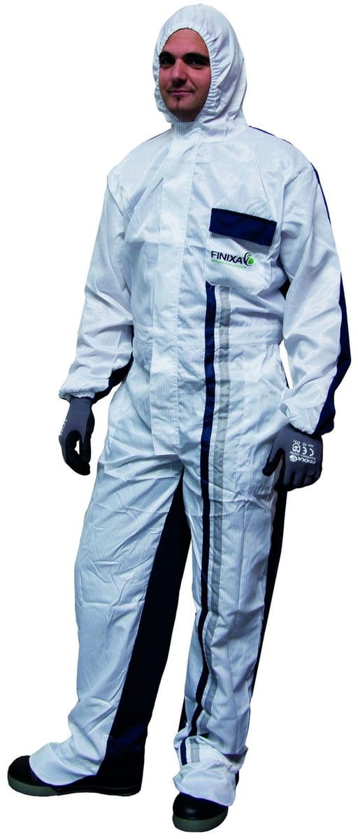 FINIXA High-tec Spuitoverall - Wit/Blauw - Extra large