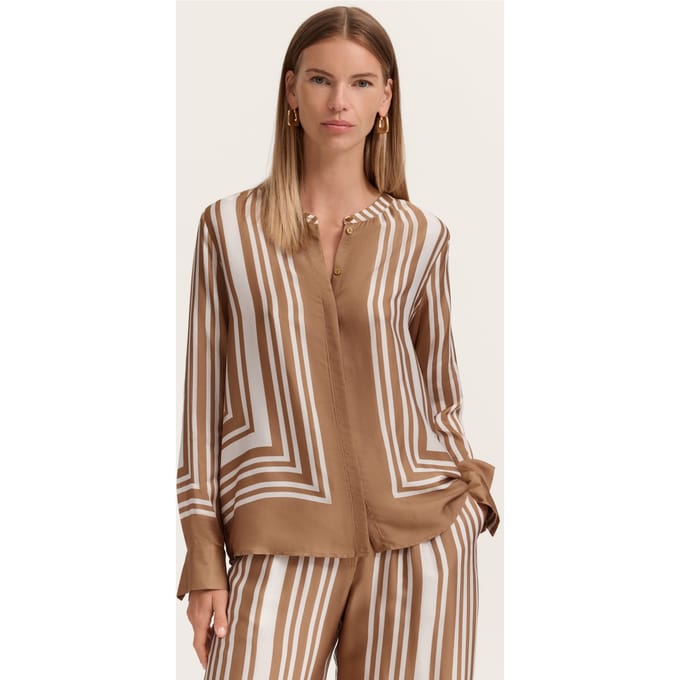 Bugatti Damen Blouse Modern Fit met grafische print