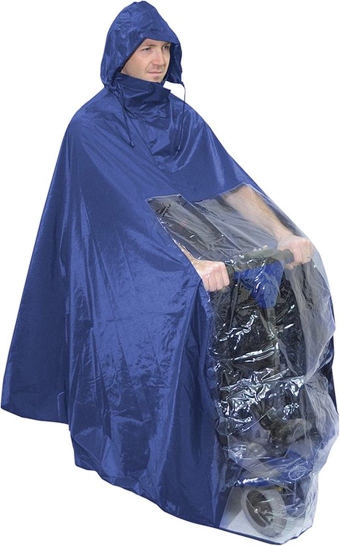 Aidapt Poncho scootmobiel - Volledige bescherming - Blauw