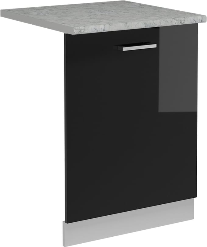 Vicco R-Line Vaatwasserfrontpaneel – 60 cm, WB Marmer Zwart hoogglans