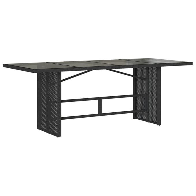 vidaXL - 9-delige - Tuinset - poly - rattan - zwart