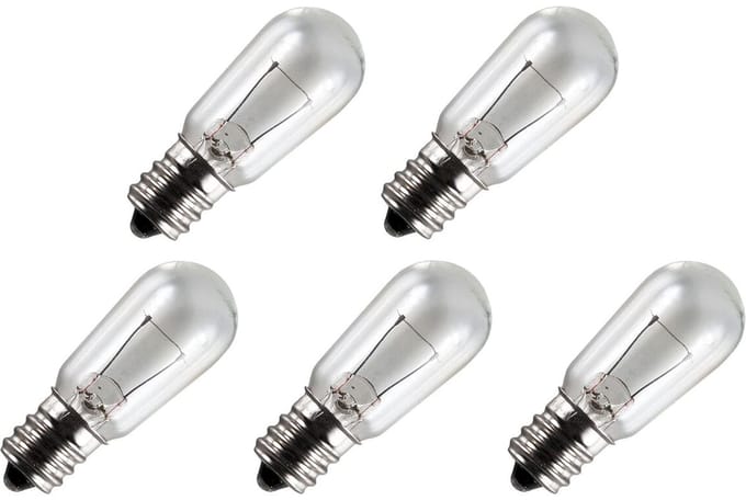 Signaallamp E12 24V 6W - 250 mAh - 5 stuks - S19 Gloeilamp Ø19mm - 46mm - 2500K - Dimbaar