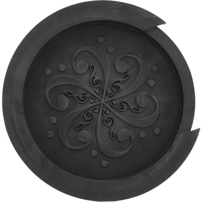 Gitaar Klankgat Cover Silicone Stofdicht Compact Draagbaar Zachte Klankgat Cover voor Gitarist black