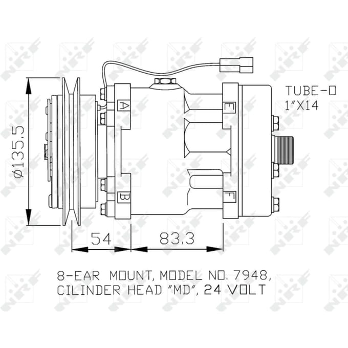 Compressor airconditioning NRF 32074