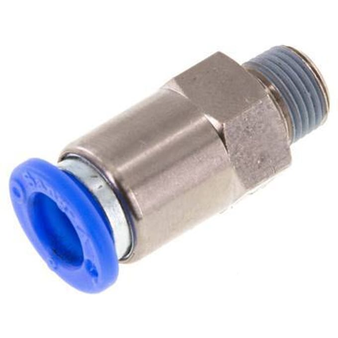 8mm & R1/8'' Regeling-Uit Vernikkeld Messing/PBT Terugslagklep Insteekkoppeling Buitendraad 0.2-10 bar