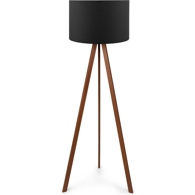 Asir - Vloerlamp - Zwart en Bruin - 140 x 38 cm
