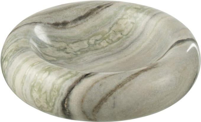J-Line schaal Marmer - steen - zwart/grijs - small