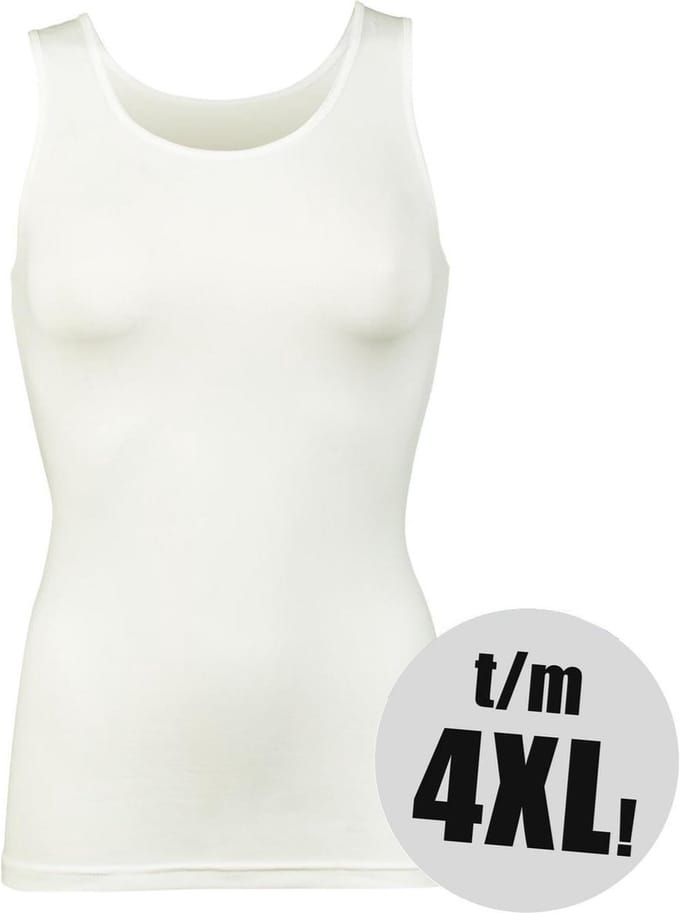 RJ Bodywear - Pure Color - Dames Singlet - Ivoor - S