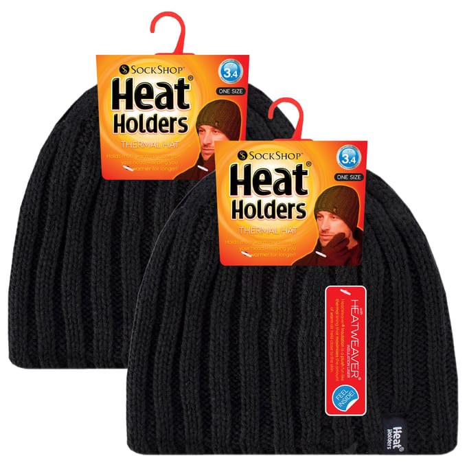 Dikke zachte wintergeribbelde herenmuts - 2 stuks