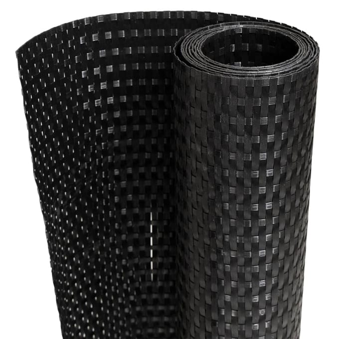 vidaXL - Balkonscherm - 300x100 - cm - poly - rattan - zwart