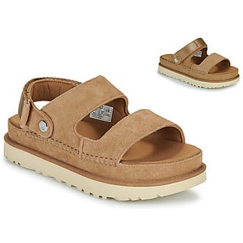 UGG® Goldenstar Glide for Women in Sandal in Brown, Size 3, Suede/Polyester