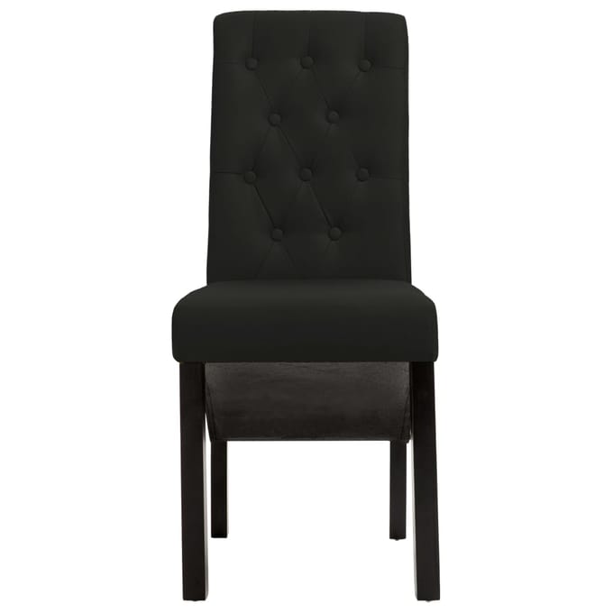vidaXL - Eetkamerstoelen - 2 - st - stof - zwart