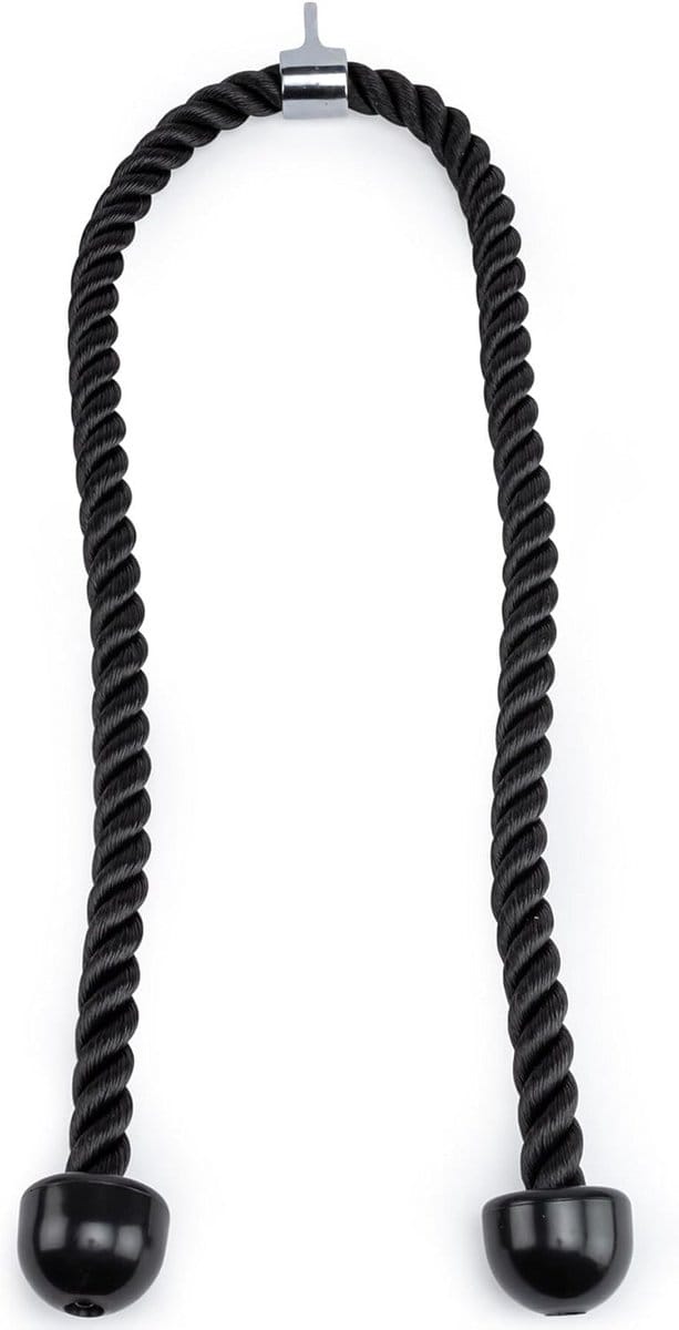 Dubbele Lengte Triceps Pull Down Touw - 55 Inch Accessoire voor Kabelmachine - Stevige Triceps Rope