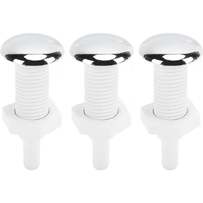 3 STUKS Badkuip Luchtsproeier PVC 30mm Recht Spa Luchtbel Jet Sproeier Vervanging voor Bubbelbaden white