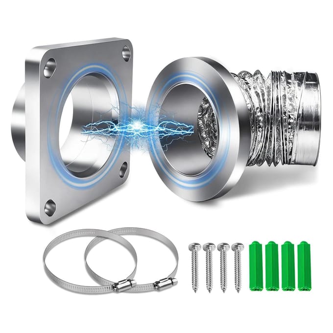 Magnetische Drogerafvoer Kit Zelfaansluitend Sterke Magnetische Drogerafvoer Koppeling met 4 Inch Slang