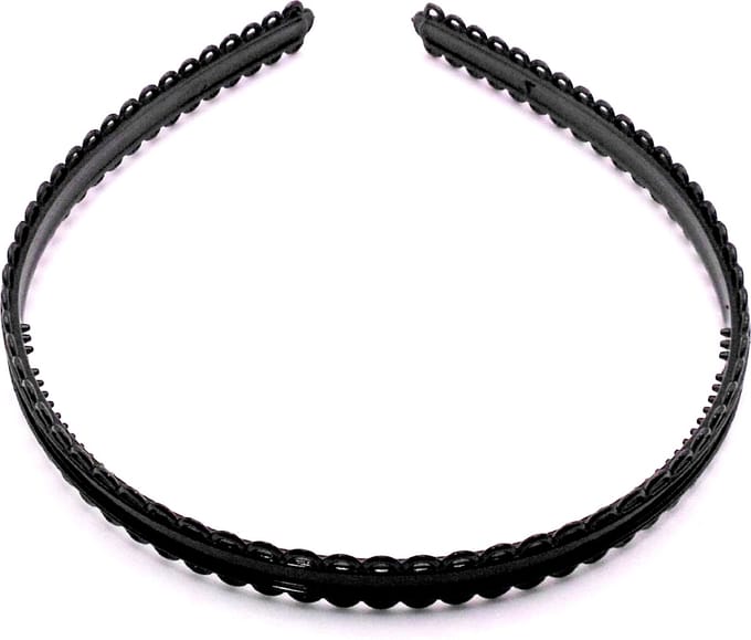 Diadeem met patroon zwart
