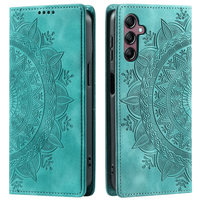 Comfycase Samsung Galaxy S24 FE Zacht Mandala Book Hoesje Groen