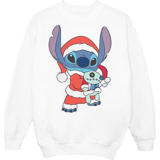 Disney Meisjes Lilo en Stitch Kerstmis Sweatshirt (Wit)