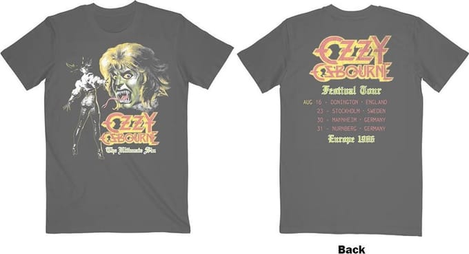 Ozzy Osbourne Heren Tshirt -XL- Ultimate Remix Grijs