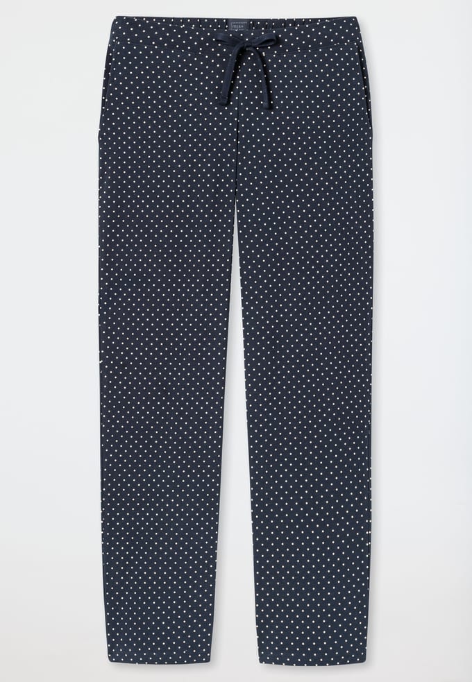 Schiesser Lange Broek Mix + Relax Dames Pyjamabroek - donkerblauw