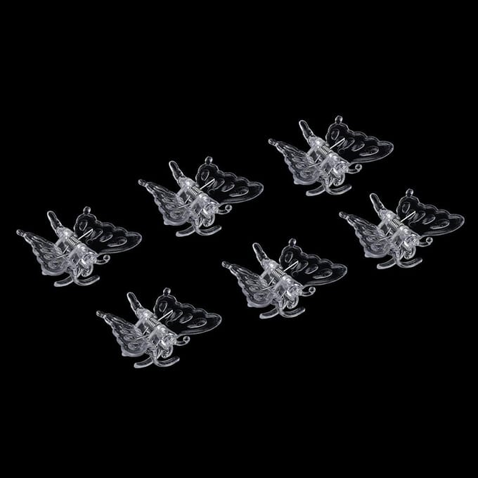 100 Stuks Tuingereedschap Stengelklemmen Groei Rechtop Orchidee Plastic Mini Stengels Bloem gray