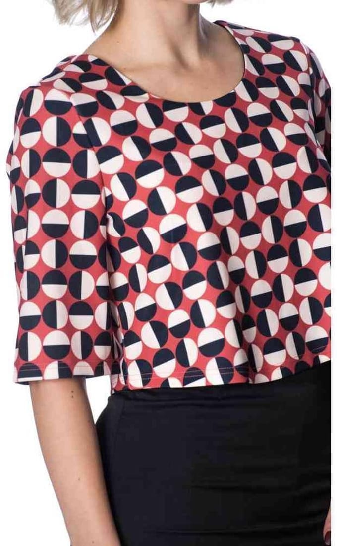 Dancing Days - MOD CIRCLES Longsleeve top - S - Bruin