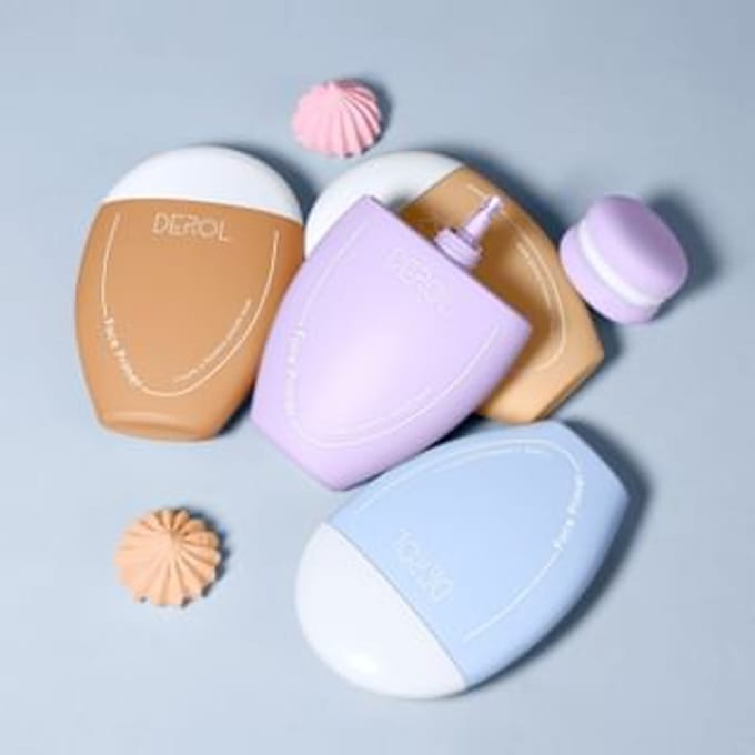 DEROL - Sweetie Pie Flawless Face Primer - 4 Colors #02 Soft Blue