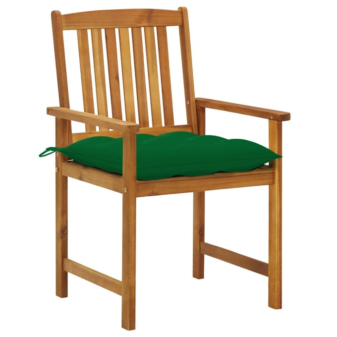 vidaXL - Tuinstoelen - 2 - st - met - kussens - massief - acaciahout