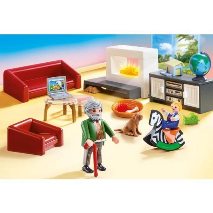 PLAYMOBIL Dollhouse Huiskamer met openhaard - 70207