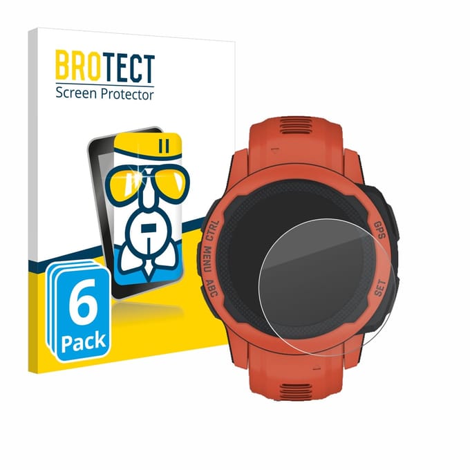 Screenprotector 6 Stuks voor Garmin Instinct 2S Beschermglas transparant