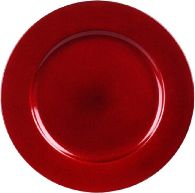 Kaarsenplateau- rood - kaarsenbord - plateau - per 2 stuks