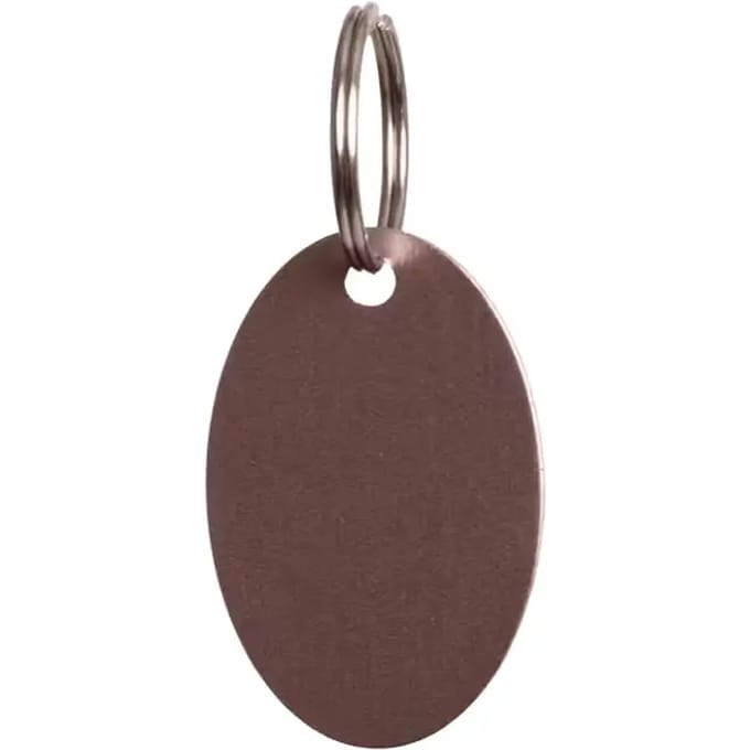 Grooming Deluxe - Naamplaatje ovaal size M 3,8 cm oude roos