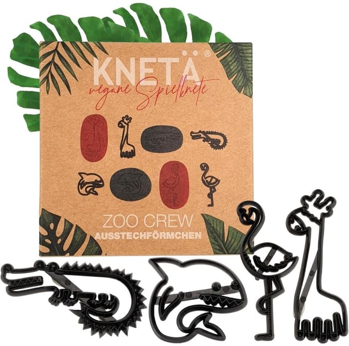 KNETA Stempelset 2D - Zoo Crew - Bevat 4 Dieren - In Geschenkdoos - 3 Jaar