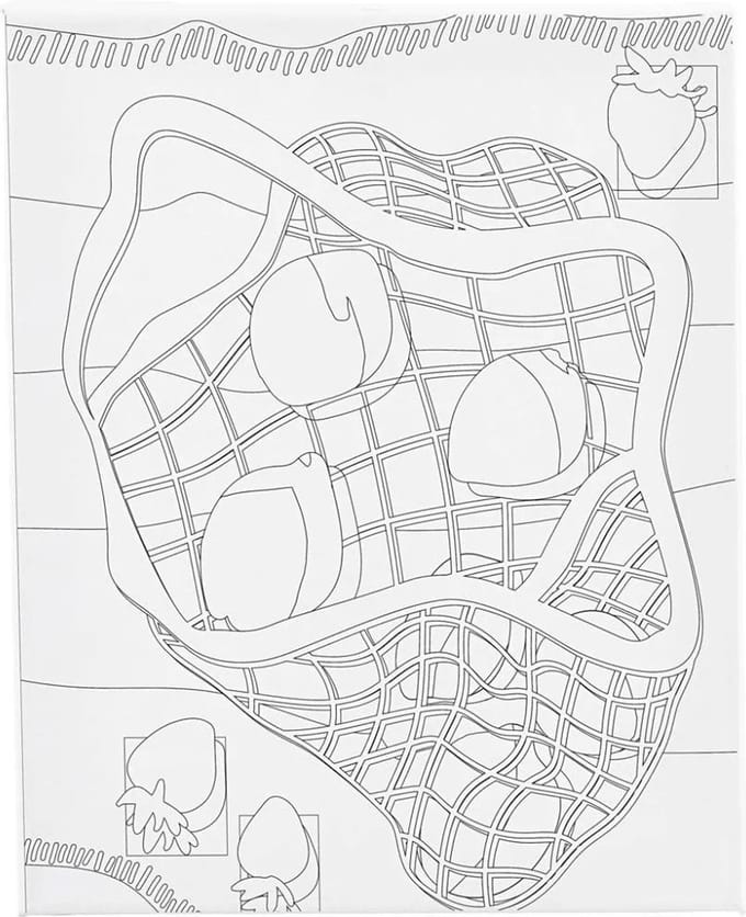 Creativ Company Schildercanvas met print Citrusvruchten 24x30 cm