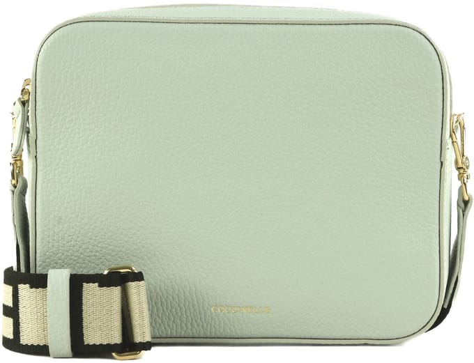 COCCINELLE Leren schoudertas Tebe Crossover Bag Snow Lichtblauw
