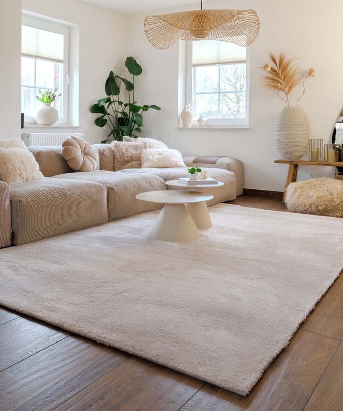 Wasbaar vloerkleed - Clean Prestige beige 120x170