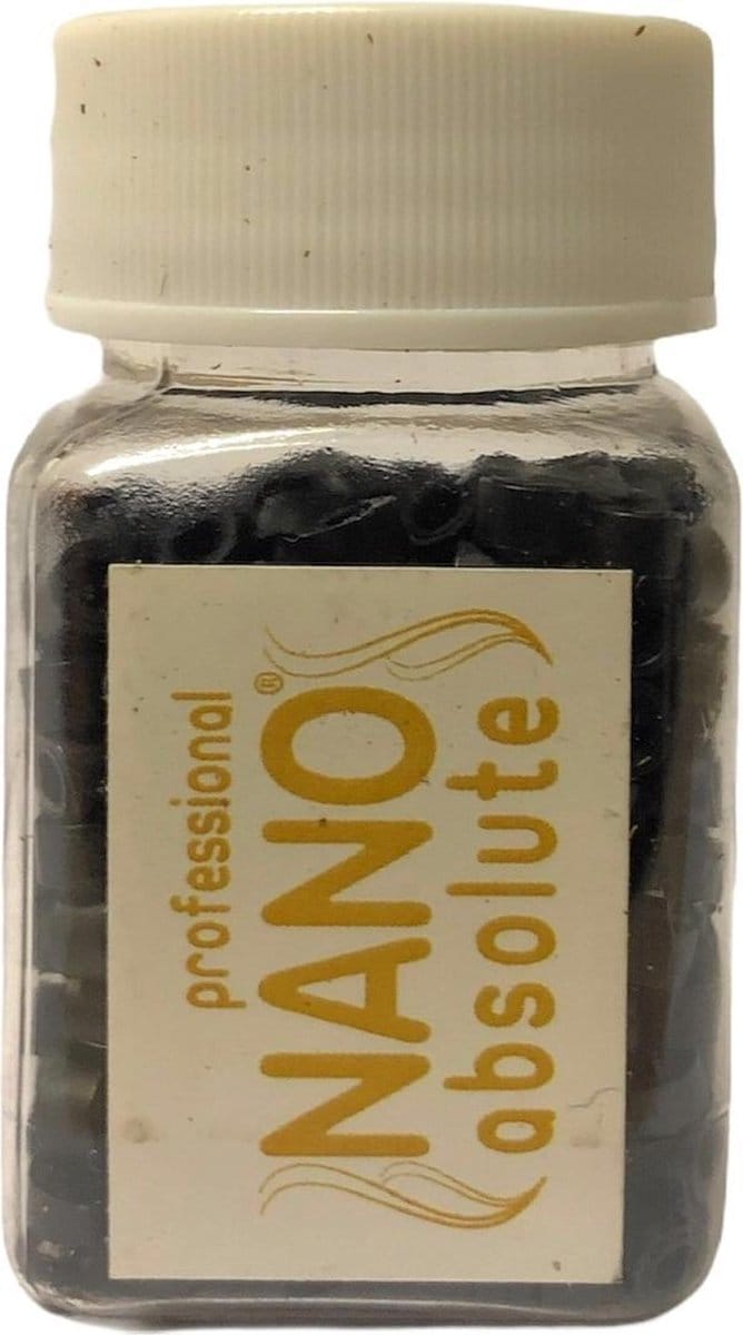 Nano Absolute - Microrings voor extensions - ZWART - 500 stuks - 5 mm