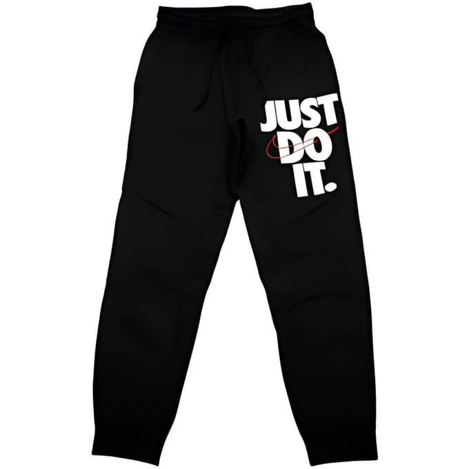 Joggers Molleton Nike avec Bord-côte et Imprimé Lettres Homme Bas 931904-010 XL gray