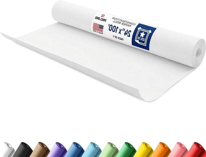 Bouwpapier Rol - Kraftpapier Wit - Kunst en Ambachten - Extra Dik Papier - 30 Meter - Wit