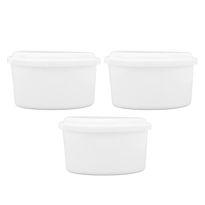 3 stuks Ijs Vriesvorm Thuis Hand Ijs Crusher Machine IJsblokjesbak Slijtvast Juiste Maat Ijsmaker white