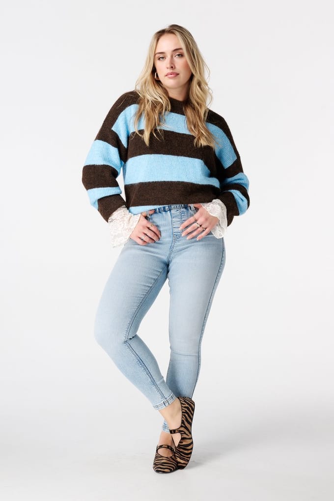 MS Mode Tregging Tregging met denim look