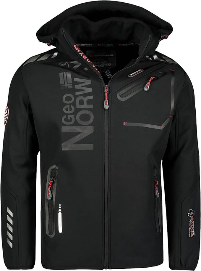 Geographical Norway Softshell Jas Heren Zwart/Zwart Royaute - M