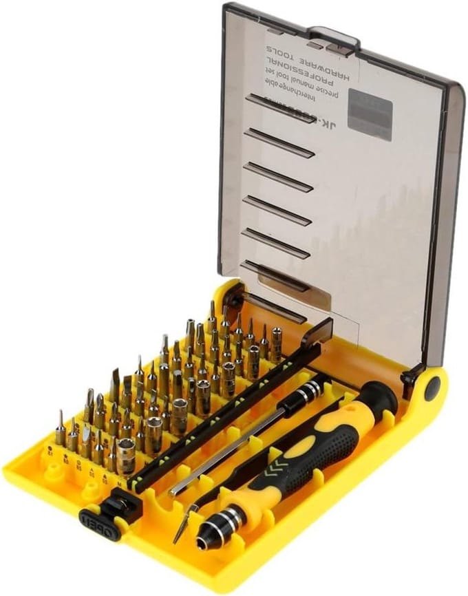 Schroevendraaier Set - Precisie Tools - Elektronica Reparatie - 45-in-1 Verwisselbaar - Compact Ontwerp - Grijs